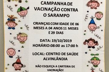 CAMPANHA DE VACINAÇÃO CONTRA O SARAMPO