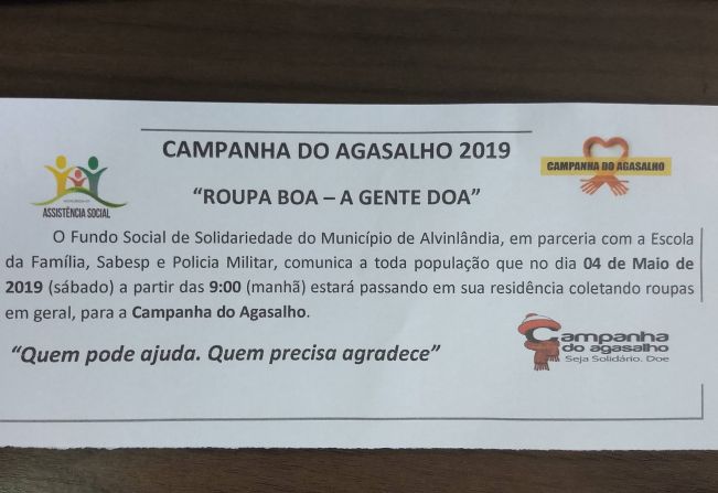 Campanha do Agasalho 2019